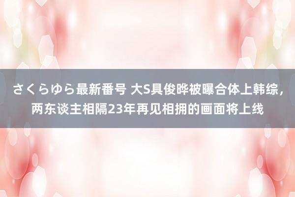 さくらゆら最新番号 大S具俊晔被曝合体上韩综,两东谈主相隔23年再见相拥的画面将上线