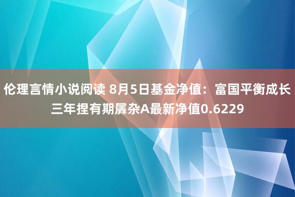 伦理言情小说阅读 8月5日基金净值:富国平衡成长三年捏有期羼杂A最新净值0.6229
