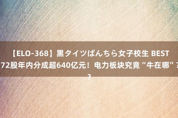 【ELO-368】黒タイツぱんちら女子校生 BEST 72股年内分成超640亿元!电力板块究竟“牛在哪”?