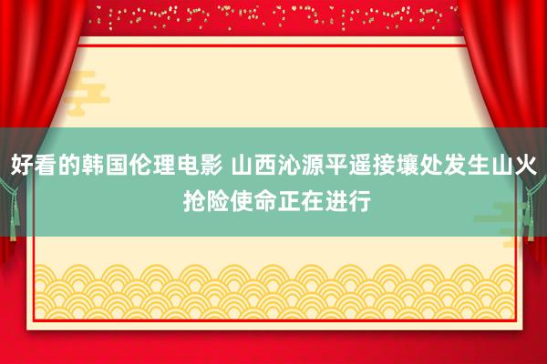好看的韩国伦理电影 山西沁源平遥接壤处发生山火 抢险使命正在进行