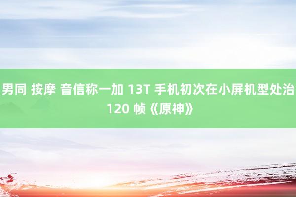 男同 按摩 音信称一加 13T 手机初次在小屏机型处治 120 帧《原神》